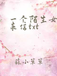 一个陌生女人的来信txt