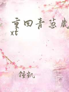 重回青葱岁月txt