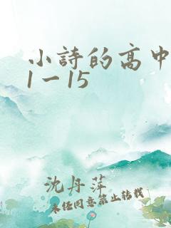 小诗的高中日记1一15