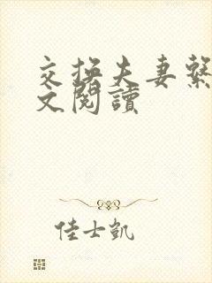 交换夫妻系列全文阅读