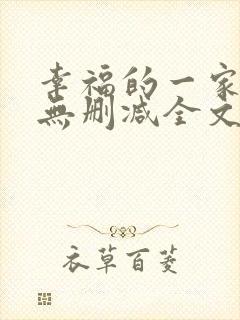 幸福的一家小说无删减全文阅读