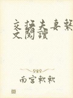 交换夫妻系列全文阅读