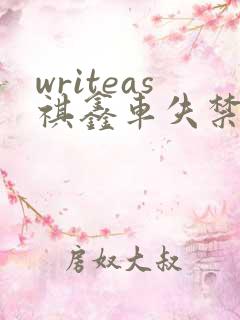 writeas祺鑫车失禁