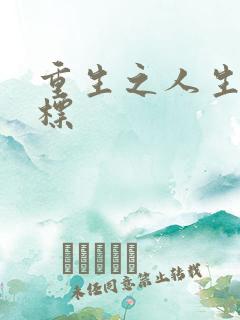 重生之人生新目标