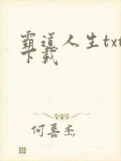霸道人生txt下载