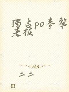 独占po拳击馆老板