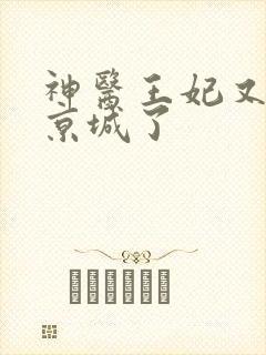 神医王妃又轰动京城了