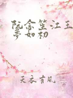 阮念笙江玉楼回梦如初