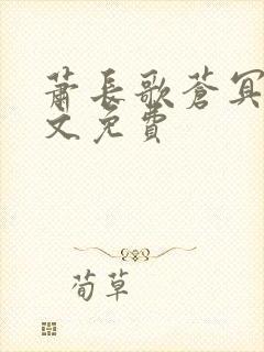 萧长歌苍冥绝全文免费