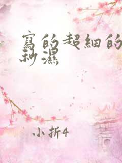 写的超细的开车秒湿