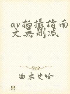 av拍摄指南全文无删减