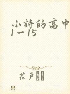 小诗的高中日记1一15