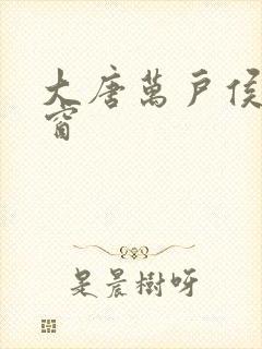 大唐万户侯无弹窗