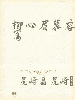 柳心眉慕容逸沈鸾