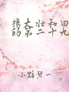 杨大壮和田桂花的第二十九