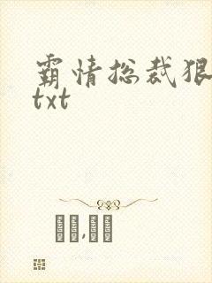 霸情总裁狠狠爱txt