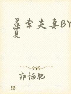 寻常夫妻BY写夏