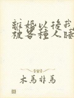 离婚以后我天天被各种人睡