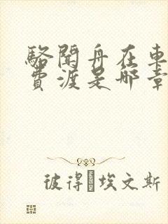 骆闻舟在车里干费渡是哪章