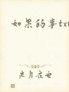 如果的事txt