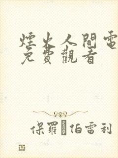 烟火人间电视剧免费观看