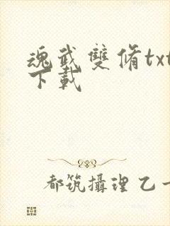 魂武双修txt下载