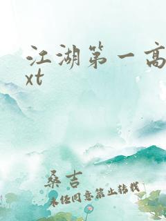 江湖第一高手txt