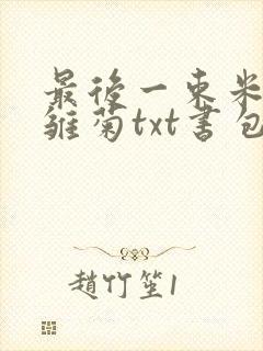 最后一束米迦勒雏菊txt书包网