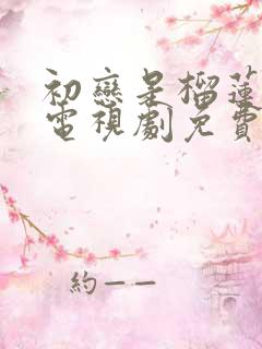 初恋是榴莲先生电视剧免费观看