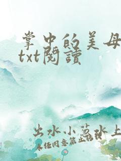 掌中的美母版主txt阅读