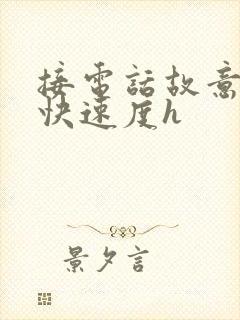 接电话故意做加快速度h