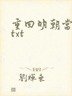 重回明朝当皇帝txt