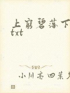 上穷碧落下黄泉txt