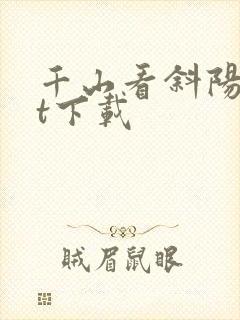 千山看斜阳txt下载