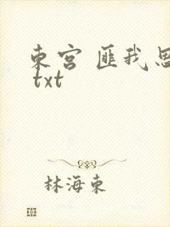 东宫 匪我思存 txt