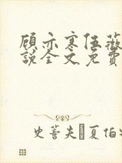 顾亦寒伍薇薇小说全文免费阅读