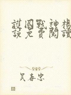 护国战神杨风小说免费阅读