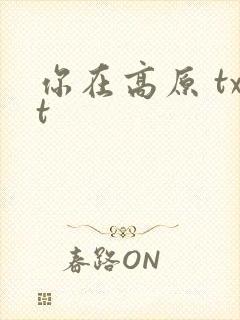 你在高原 txt