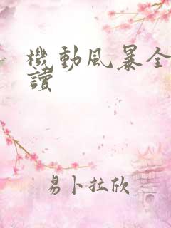 机动风暴全文阅读