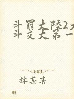 斗罗大陆2大乱斗交大第一啊