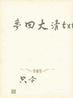 梦回大清txt