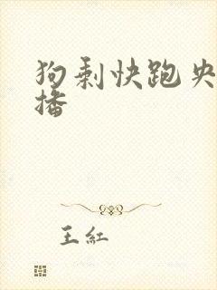 狗剩快跑央八首播