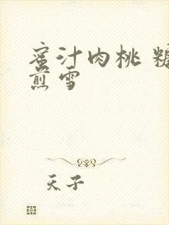 蜜汁肉桃 糖梨煎雪