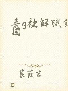 秦g被解职的原因