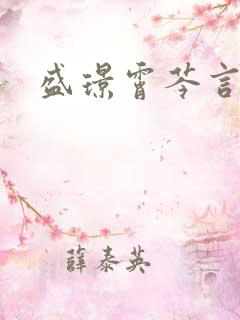 盛璟霄芩言小说