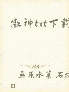 傲神txt下载