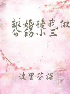 离婚后我做了老公的小三