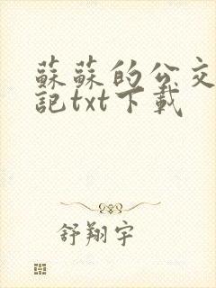 苏苏的公交车日记txt下载