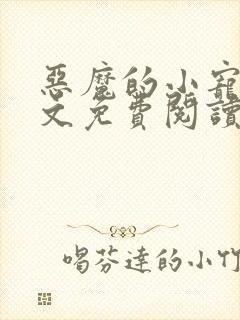 恶魔的小宠儿全文免费阅读