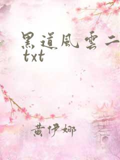 黑道风云二十年 txt